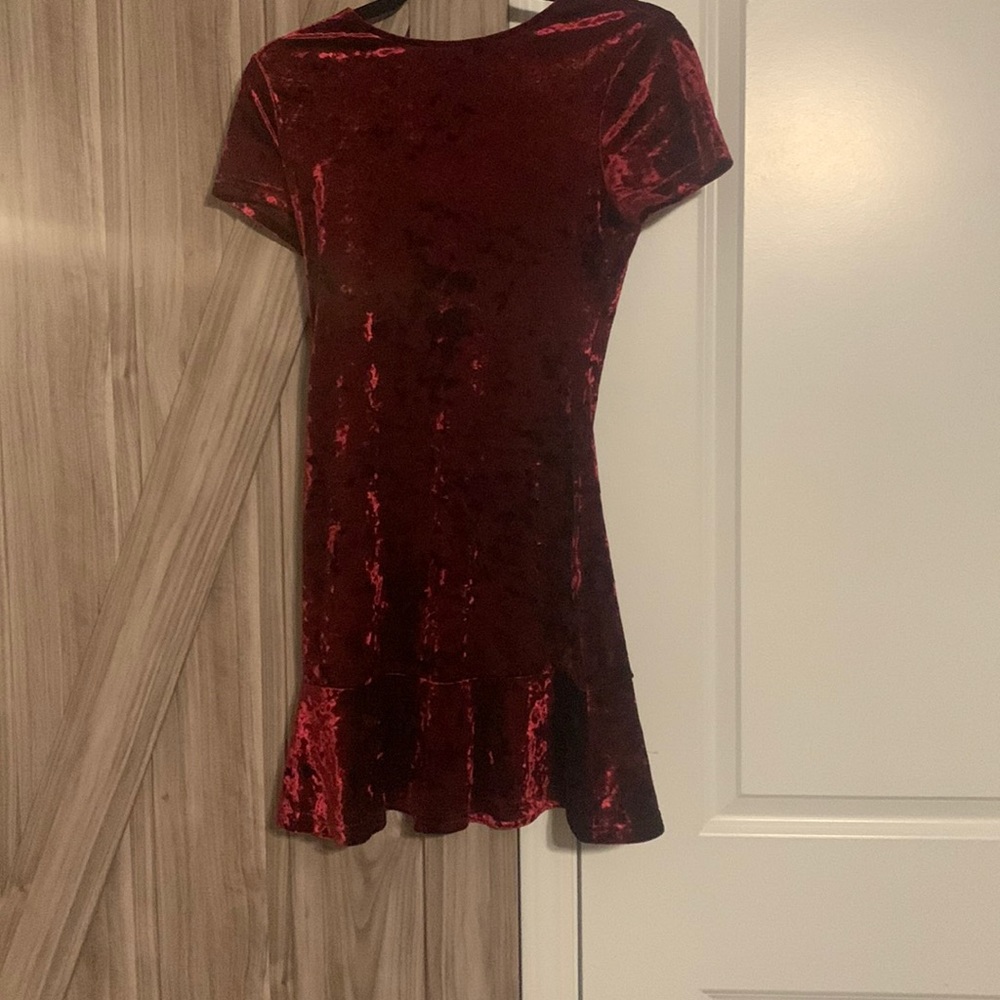 Crushed velvet dress